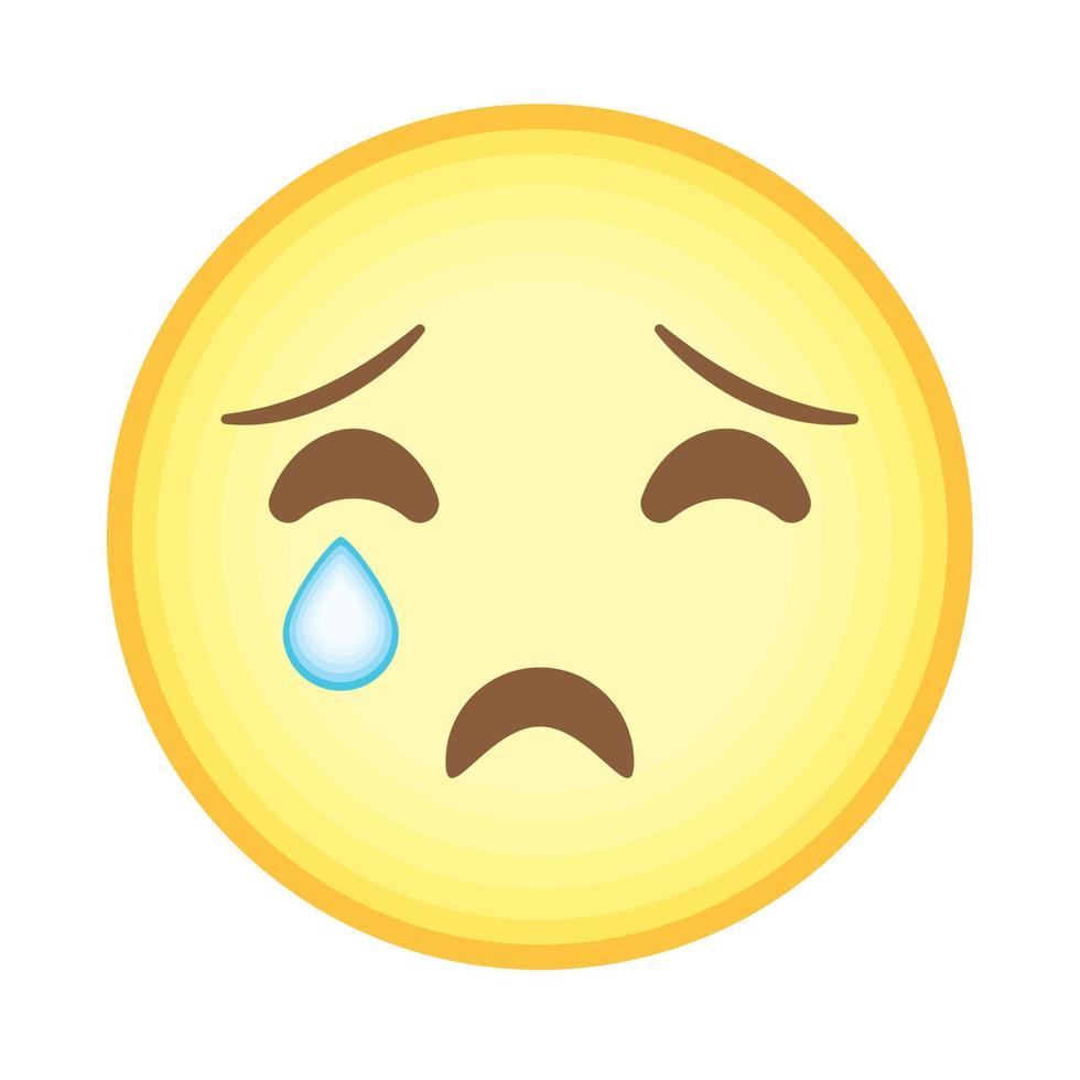 amarillo llorando emoji vector