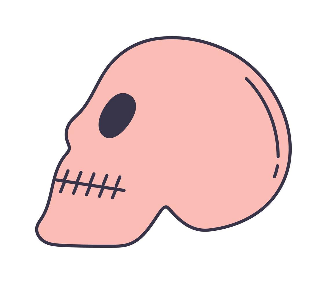 rosado cráneo diseño vector