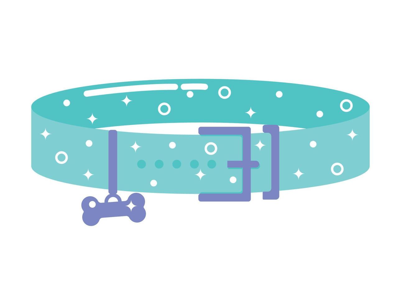 happy pet collar vector