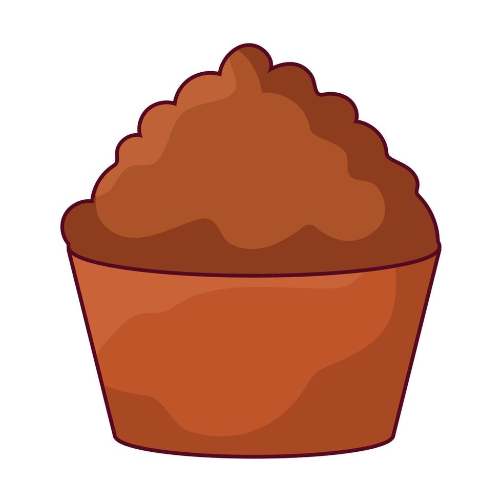 chocolate cupcake design vector