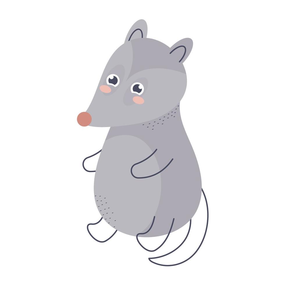 cute opossum design vector