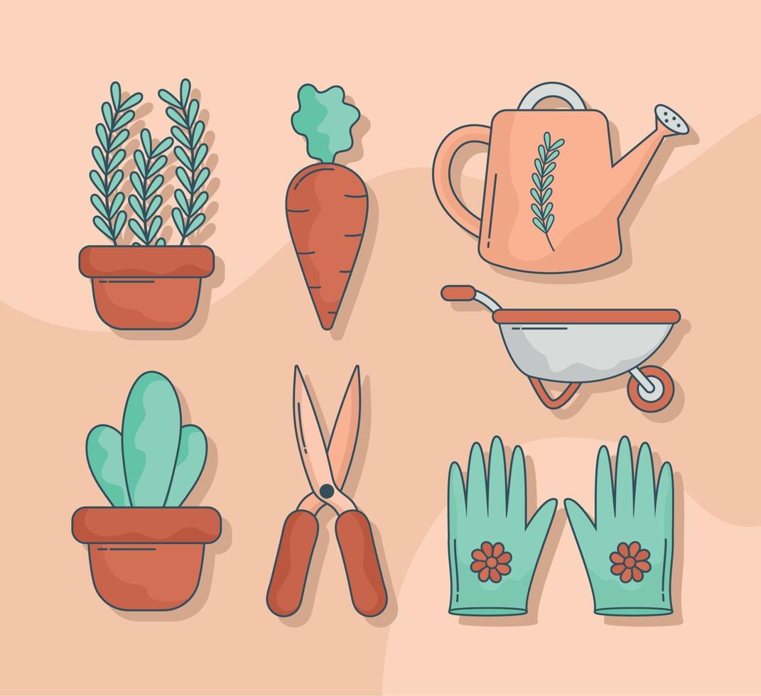 gardening tools bundle vector