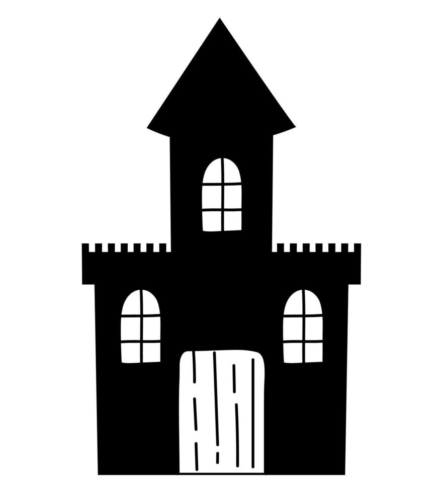 black castle illustration vector