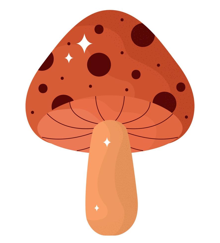 orange mushroom design vector
