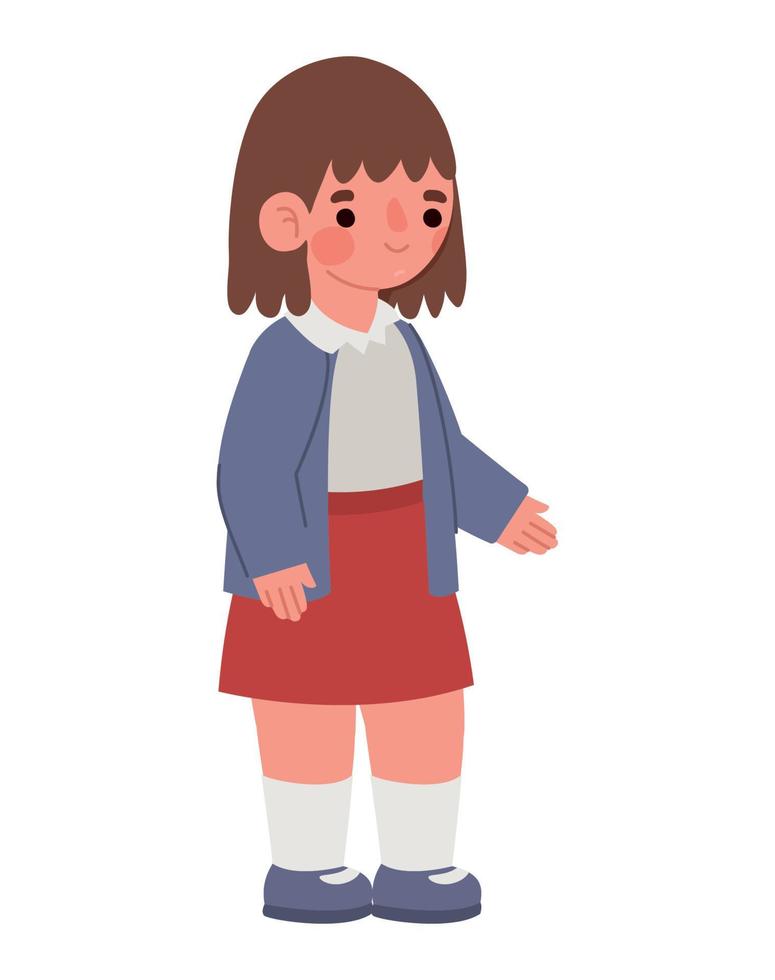 hermosa Chica de escuela diseño vector