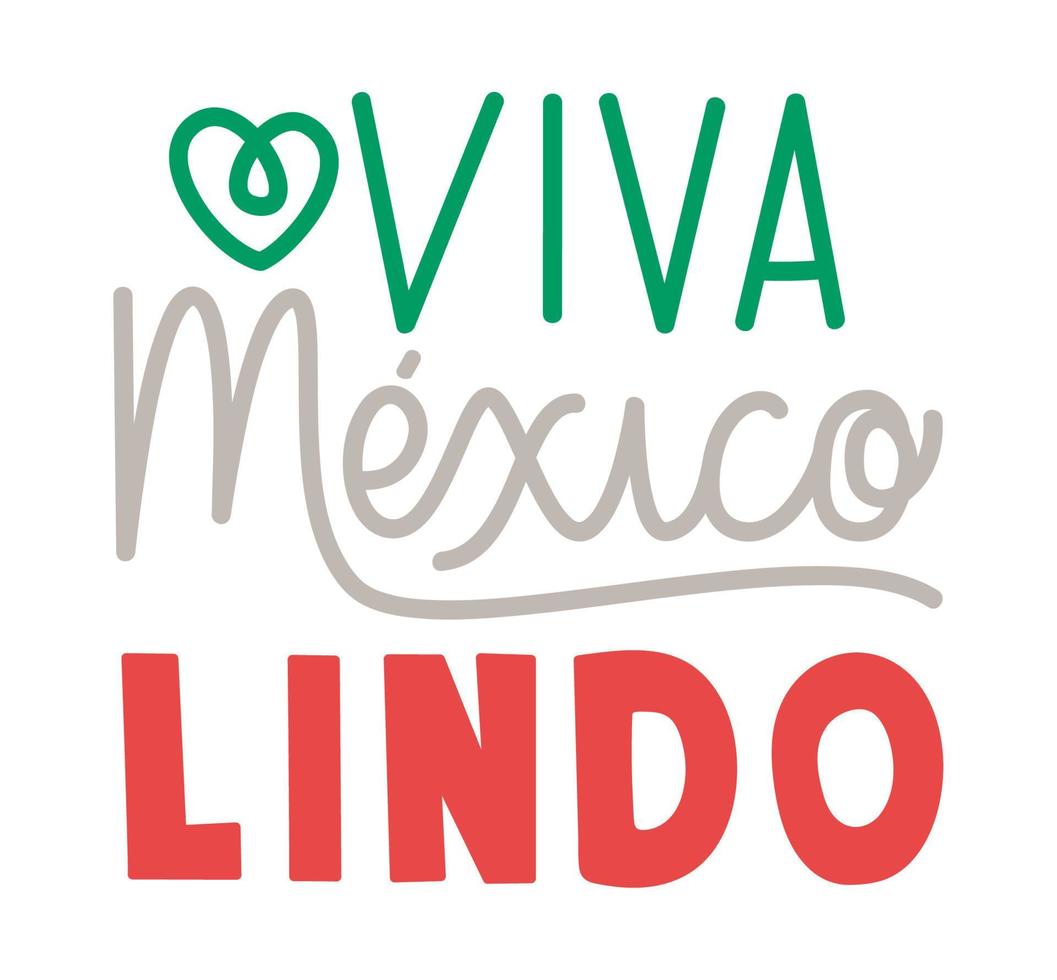 illustration of viva mexico lindo vector