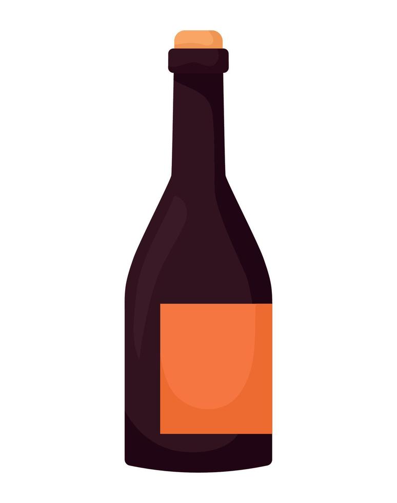 wine bottle illustration vector