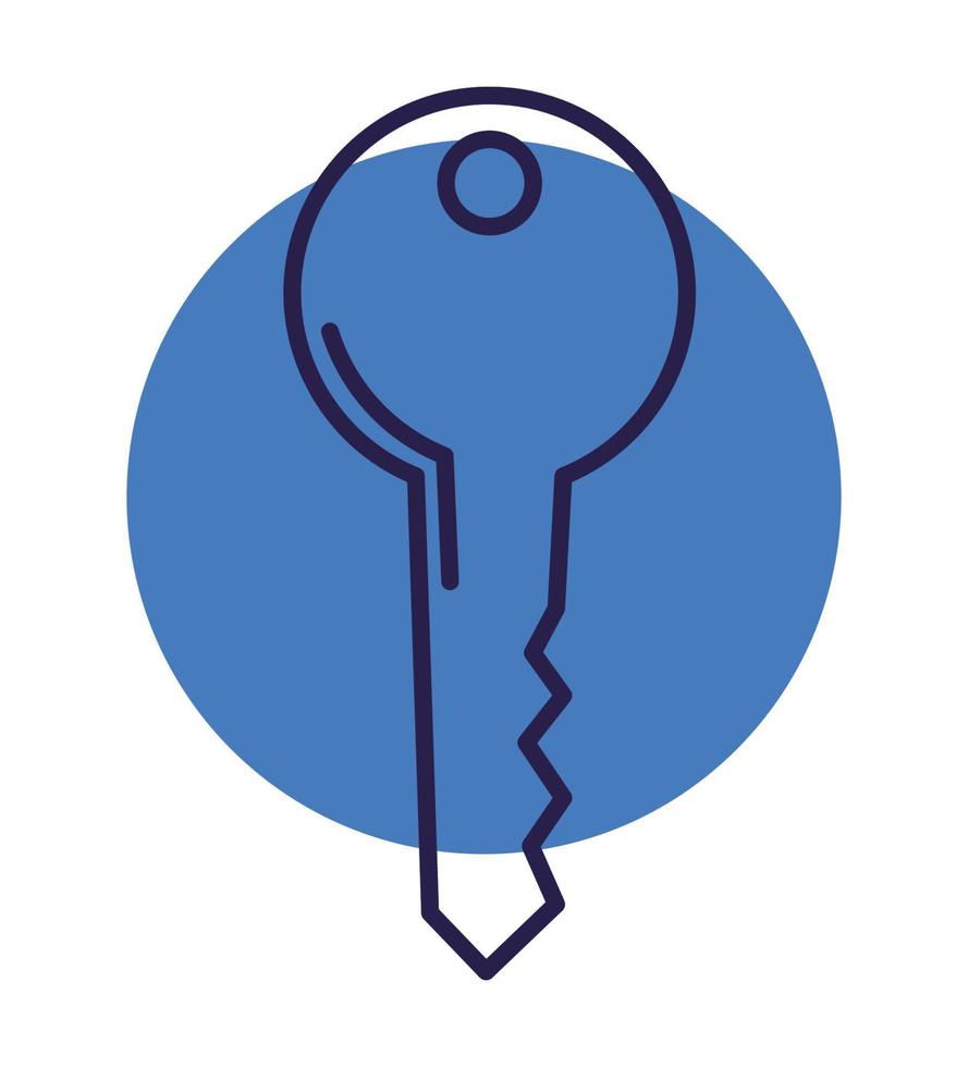 azul llave diseño vector