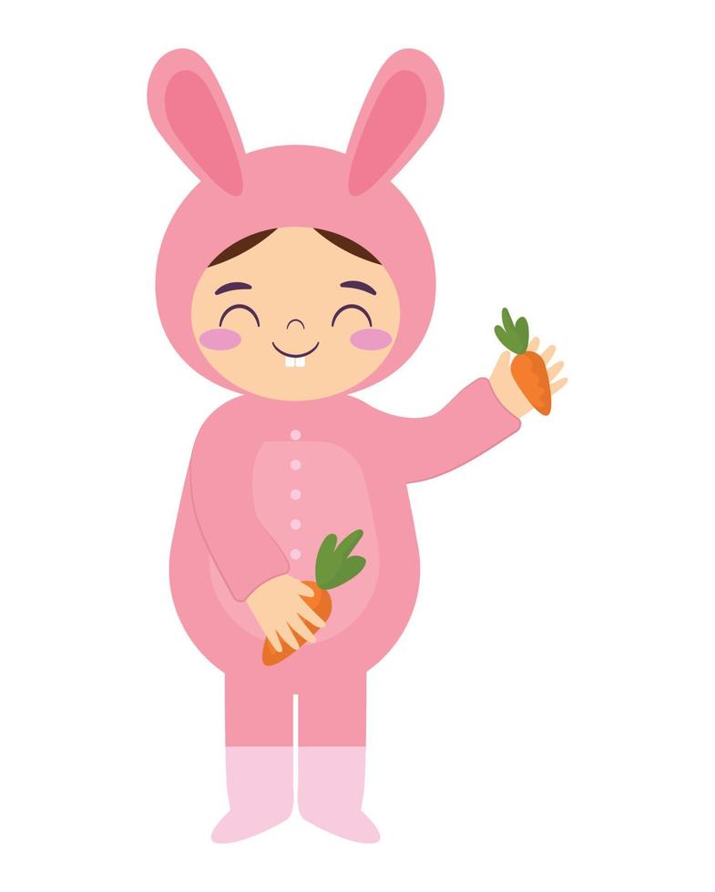 halloween bunny costume vector