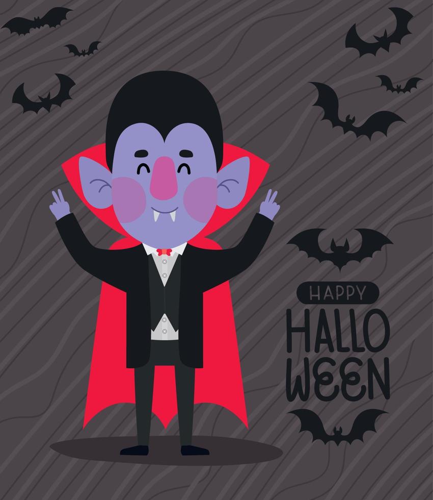 tarjeta de feliz halloween vector