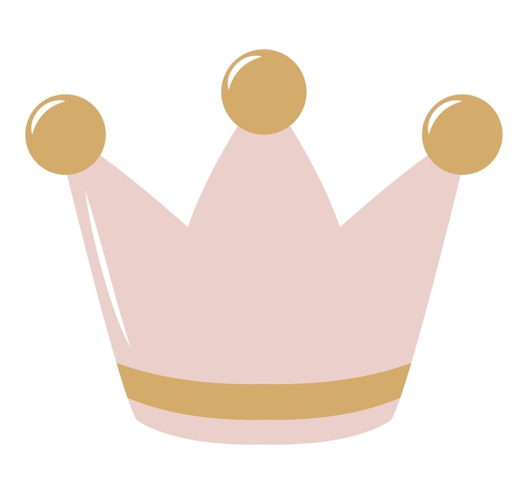 golden and pink crown vector