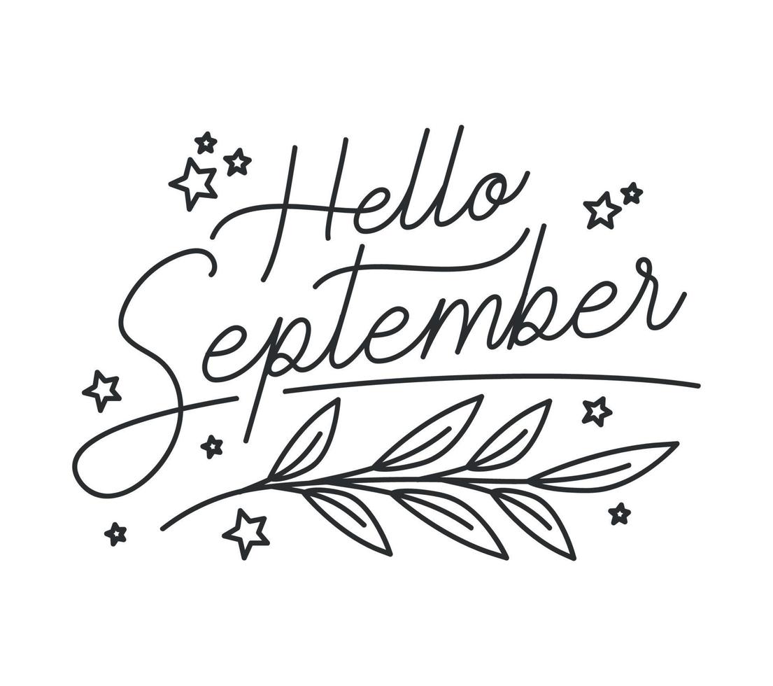 design of hello september vector
