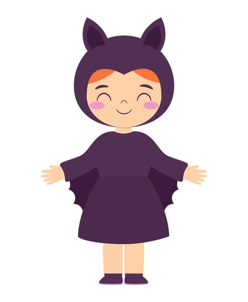 halloween bat costume vector