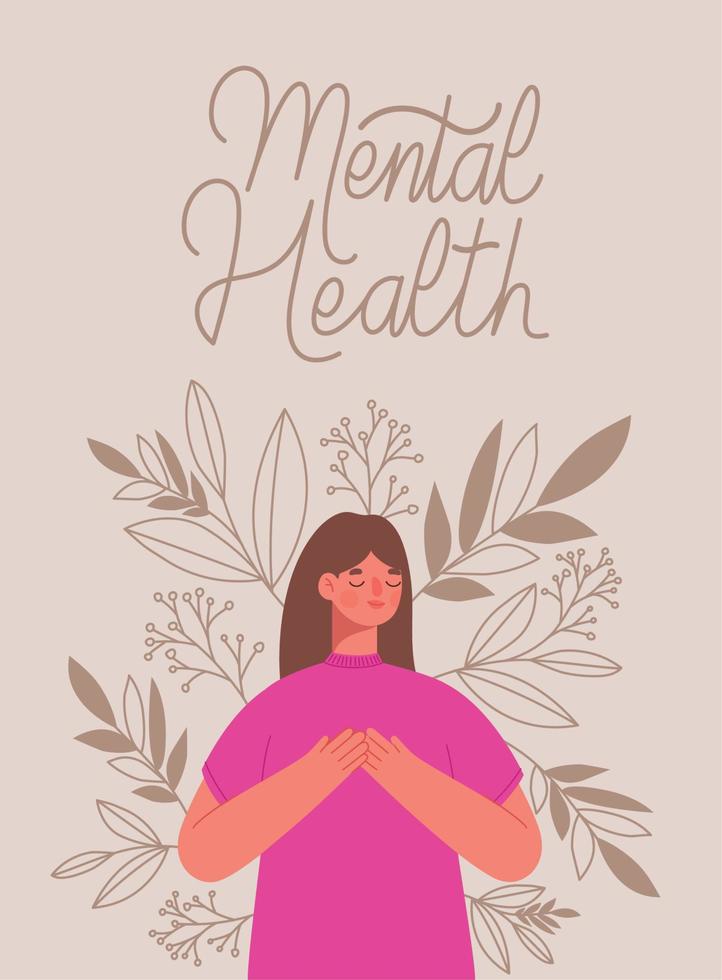 mental health poster vector