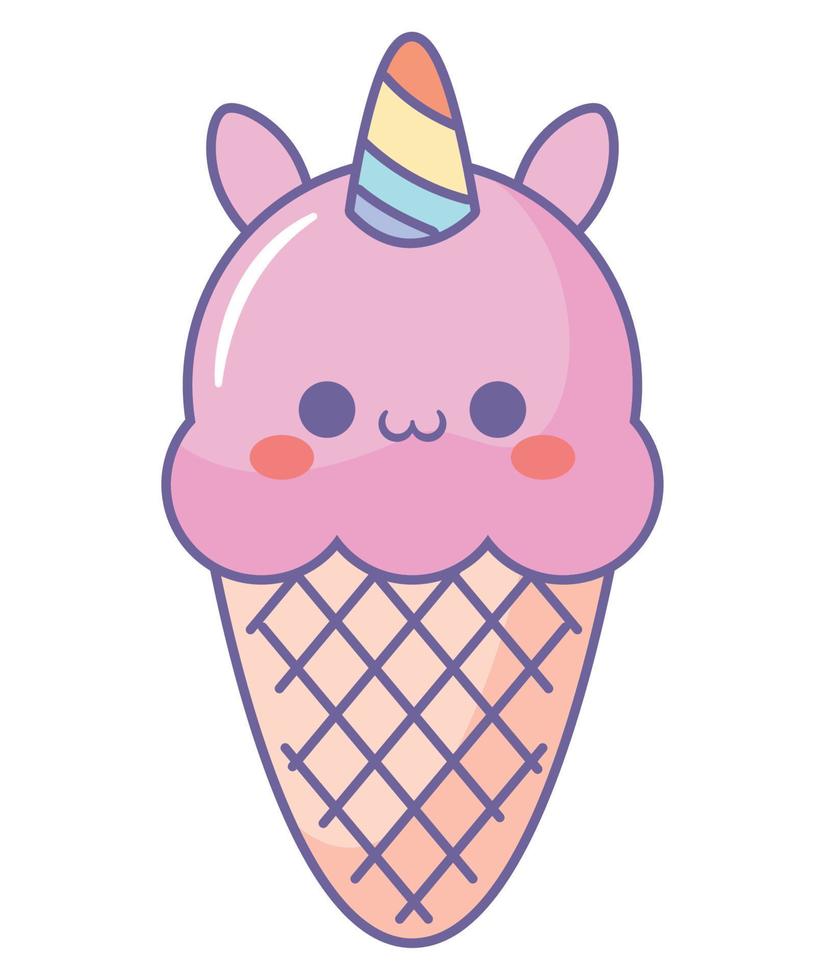 unicorn ice cream vector