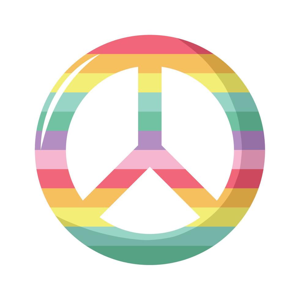 pride peace symbol vector