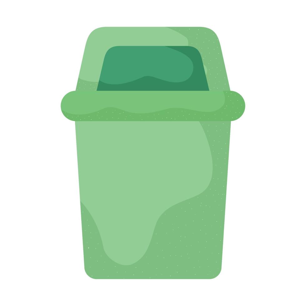 green trash bin vector
