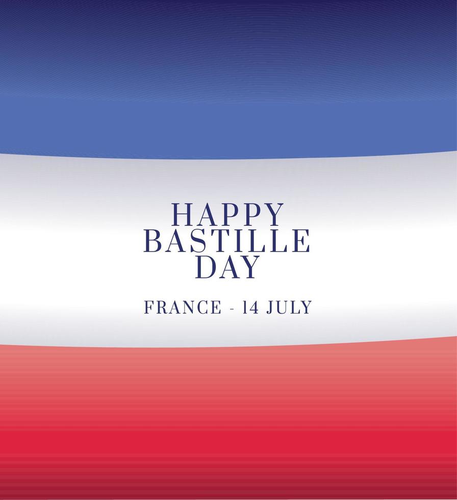 bastille day card vector