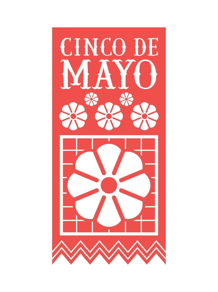 cinco de mayo garland illustration vector