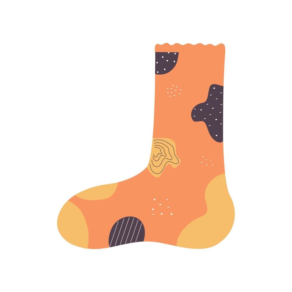 orange sock illustration vector