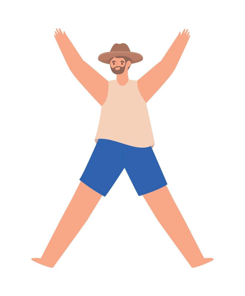 man in summer clothes vector