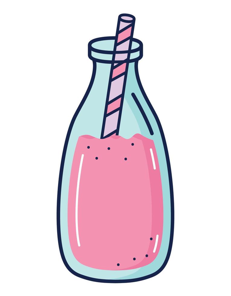 pink detox smoothie vector