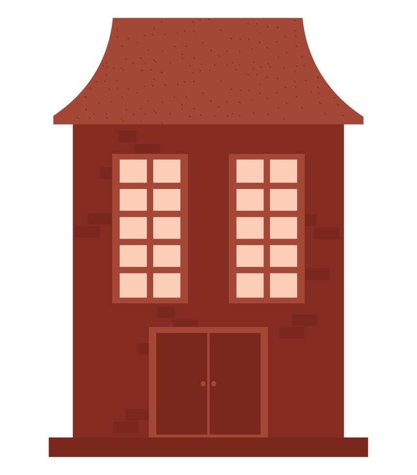 flat building illustration vector