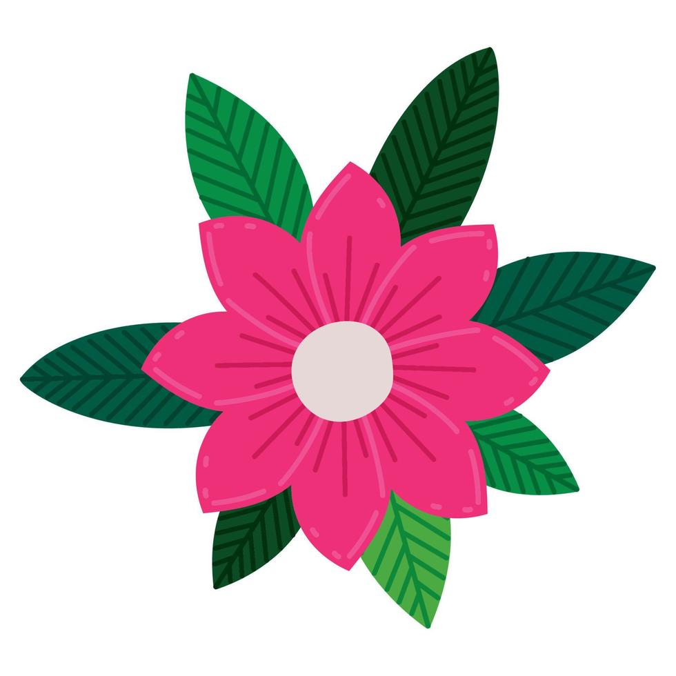 cute pink flower vector