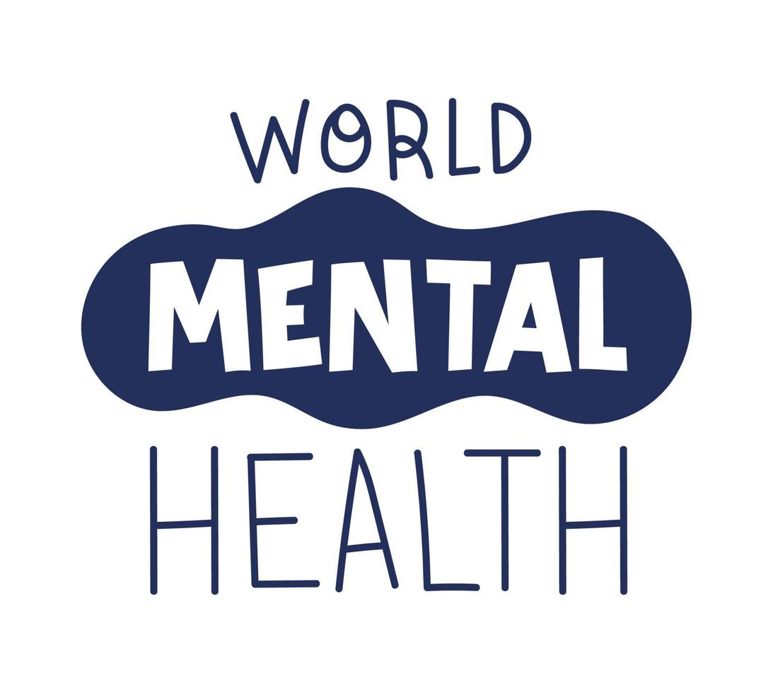 world mental health illustration vector