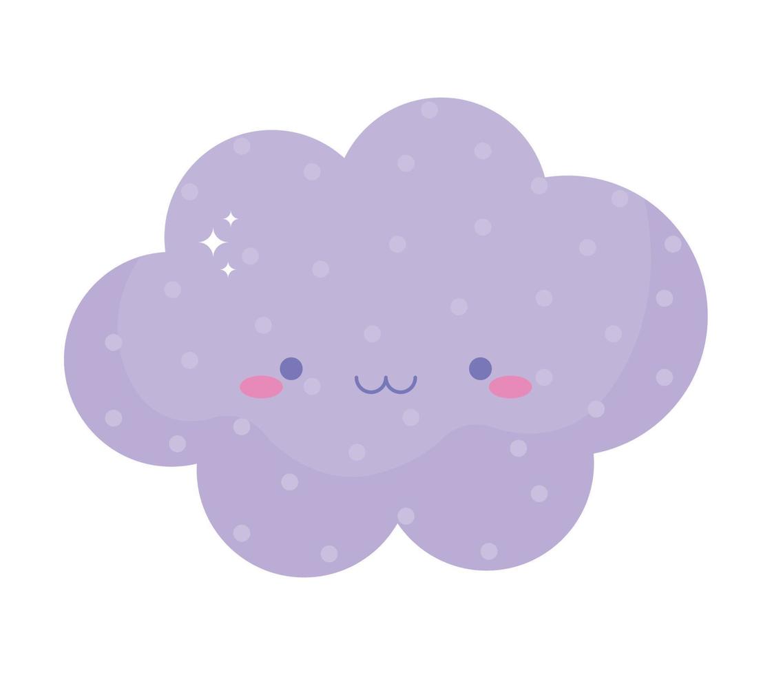 linda púrpura nube vector