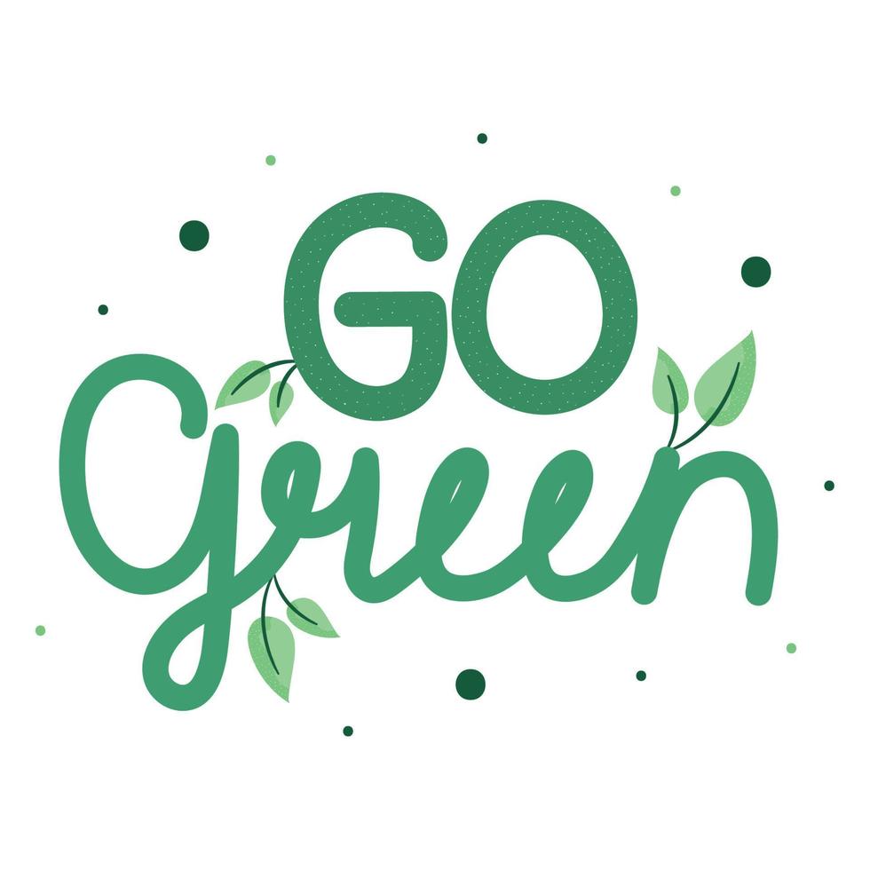 illustration of go green vector