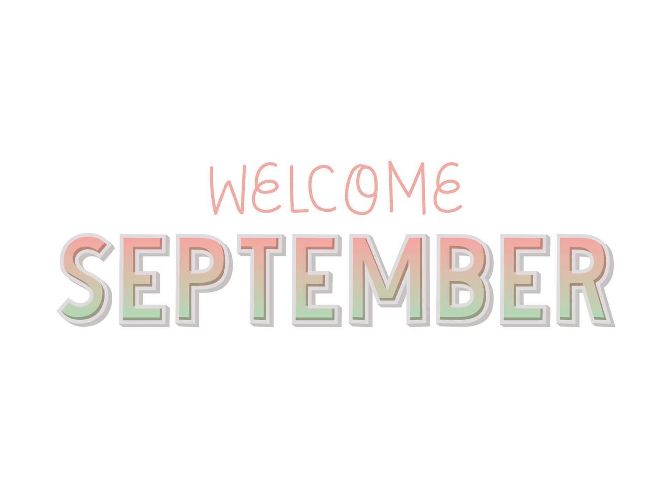 illustration of welcome september vector