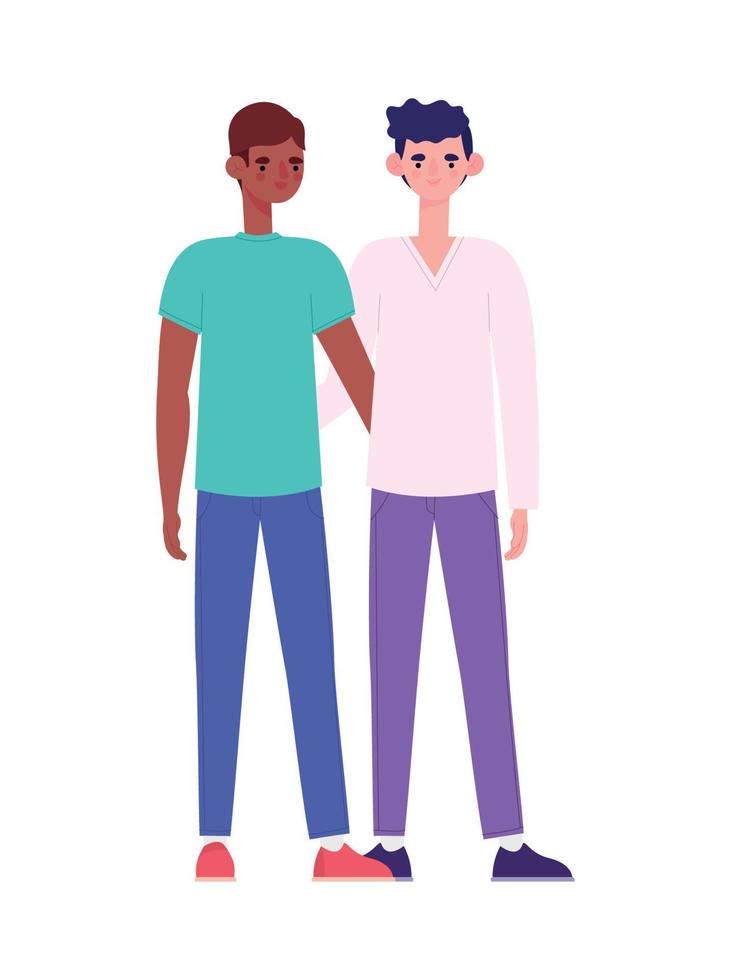 gay couple design vector