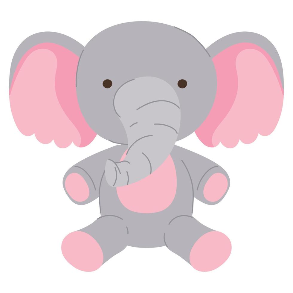 baby elephant toy vector