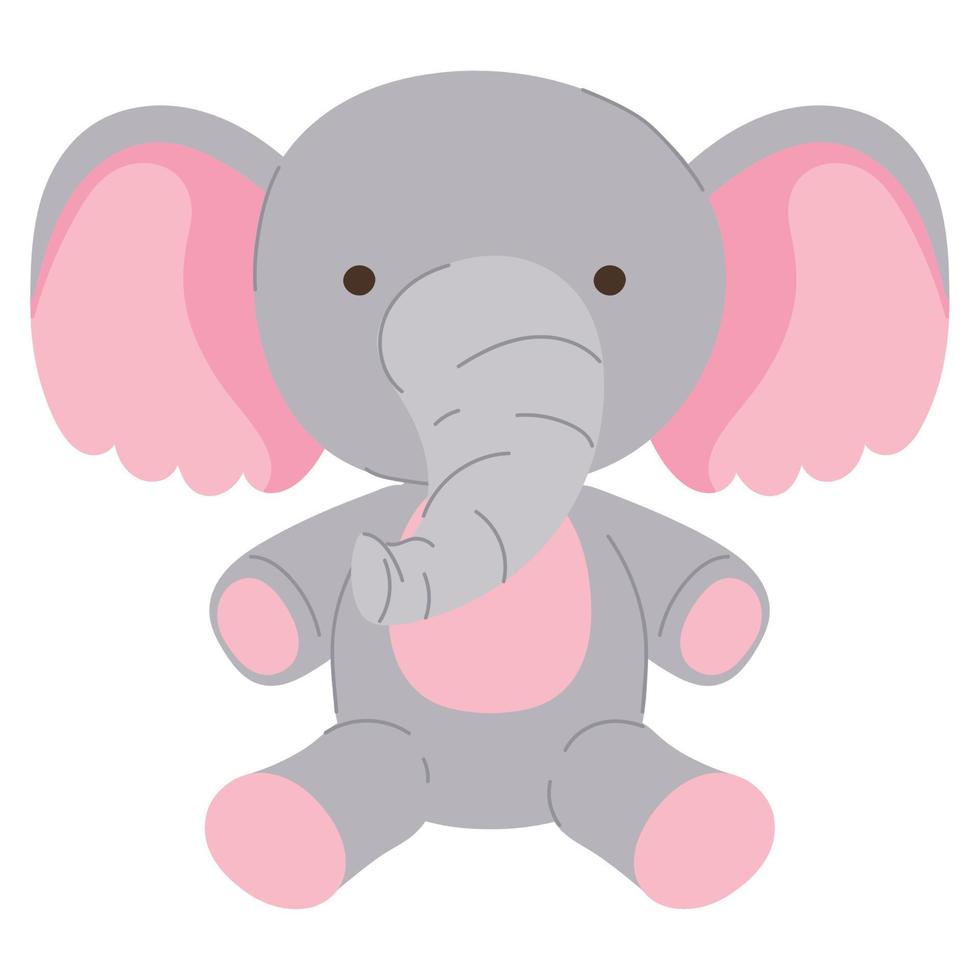 bebé elefante de juguete vector