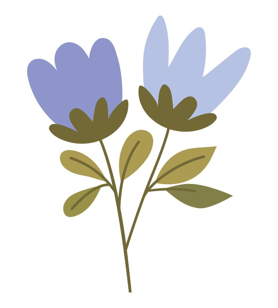purple flowers design vector