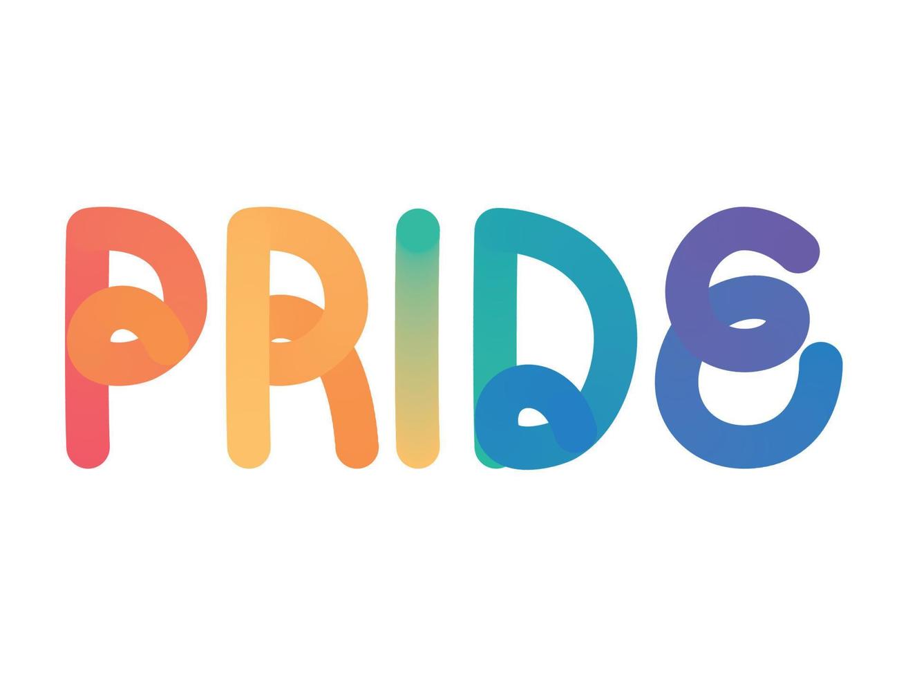 pride lettering design vector