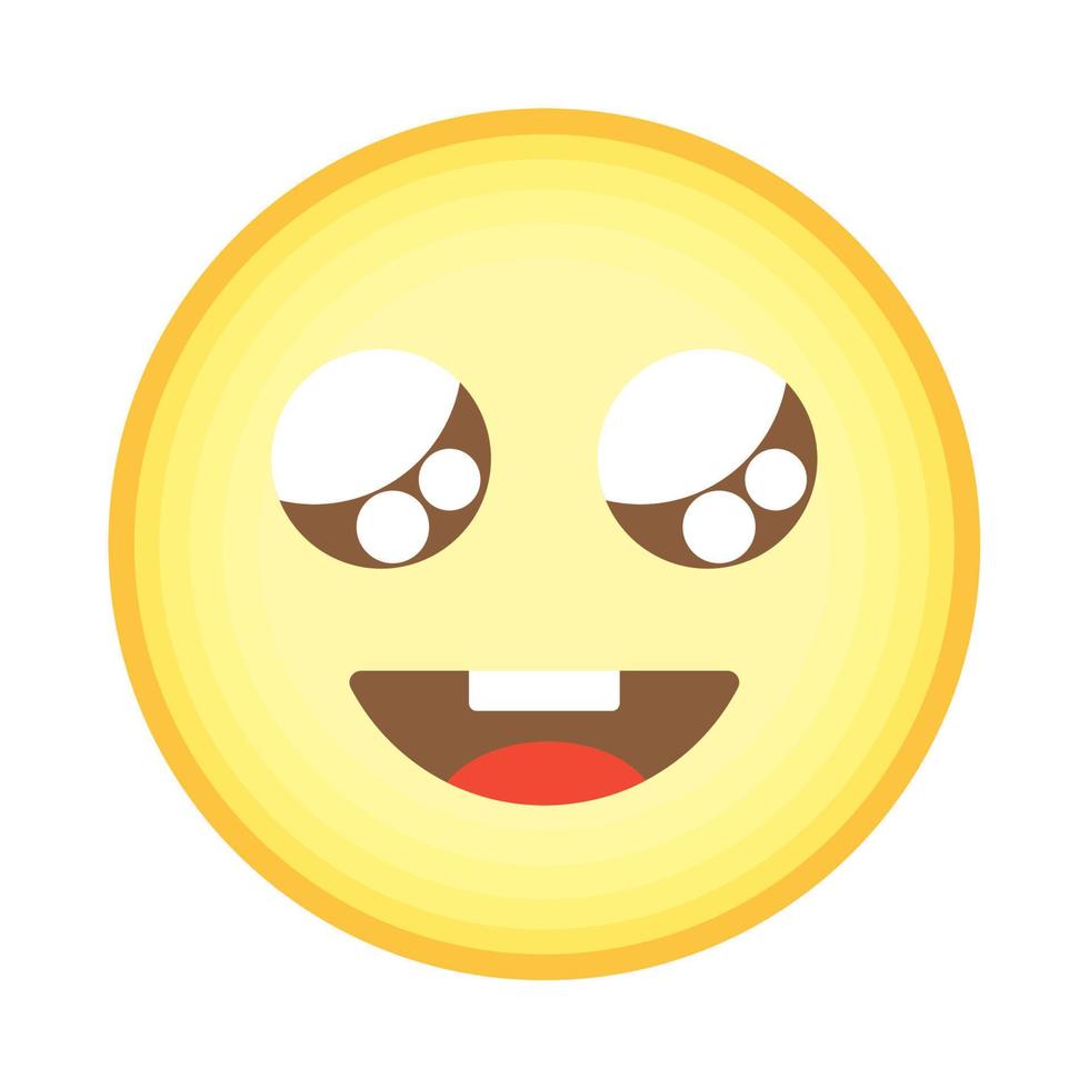 yellow surprised emoji vector