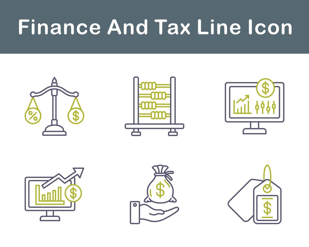 Finance And Tax Vector Icon Set