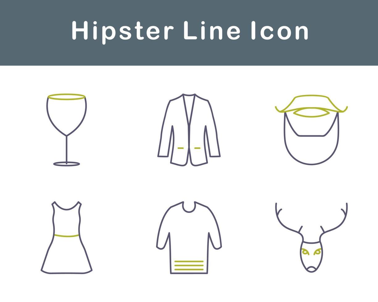 Hipster Vector Icon Set