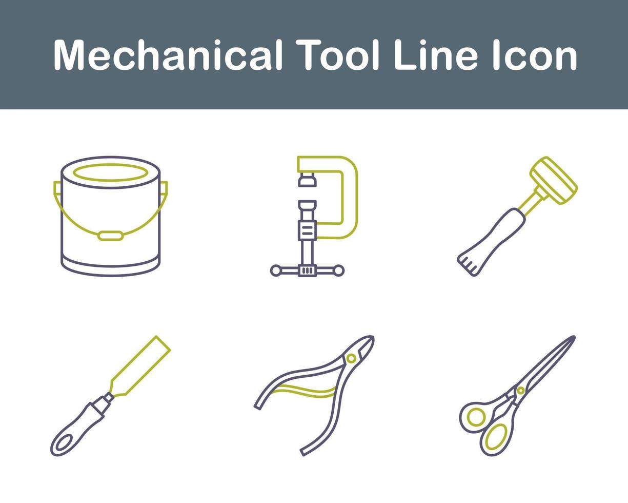 mecánico herramienta vector icono conjunto