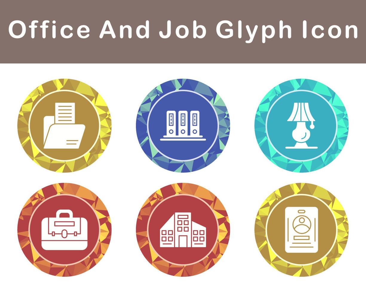 Work Office And Job Vector Icon Set