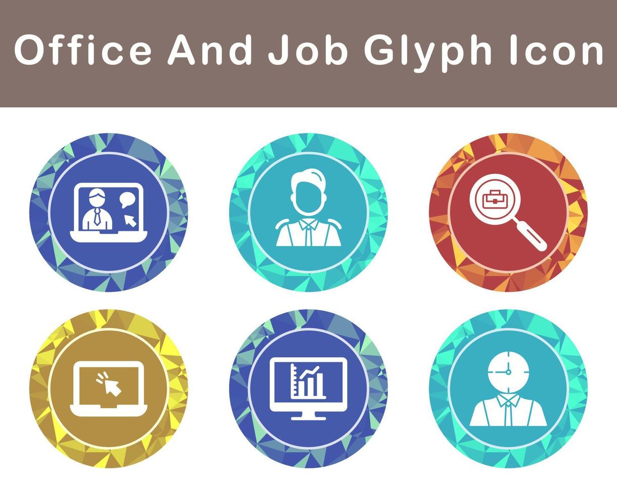 Work Office And Job Vector Icon Set