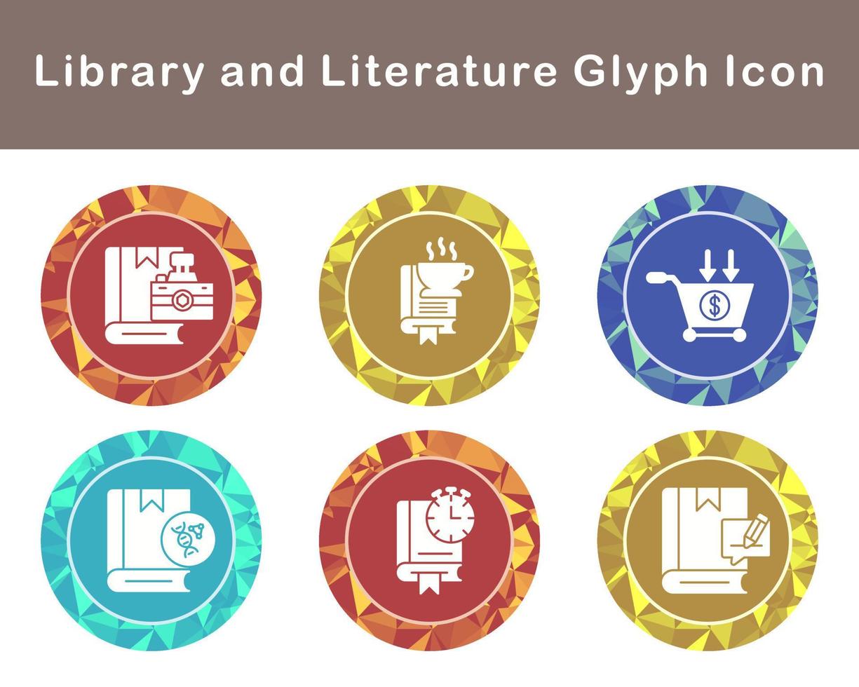 Library And Literature Vector Icon Set