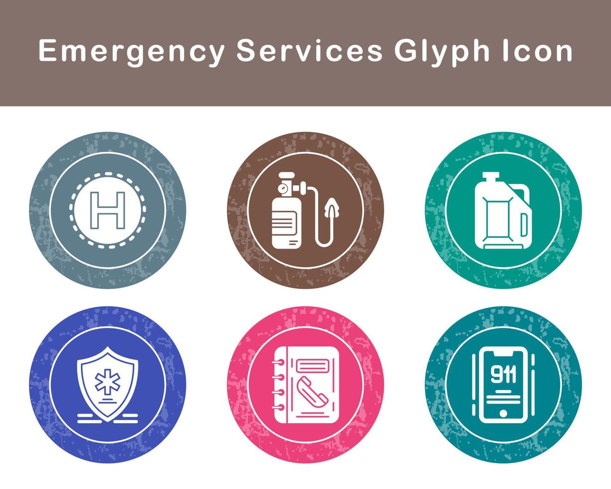 Emergency Services Vector Icon Set