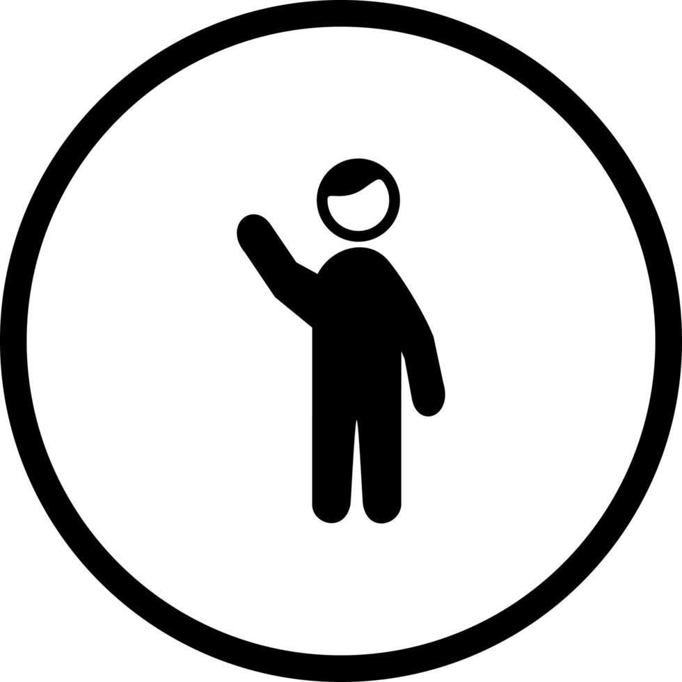 Waving to people Unique Vector Icon