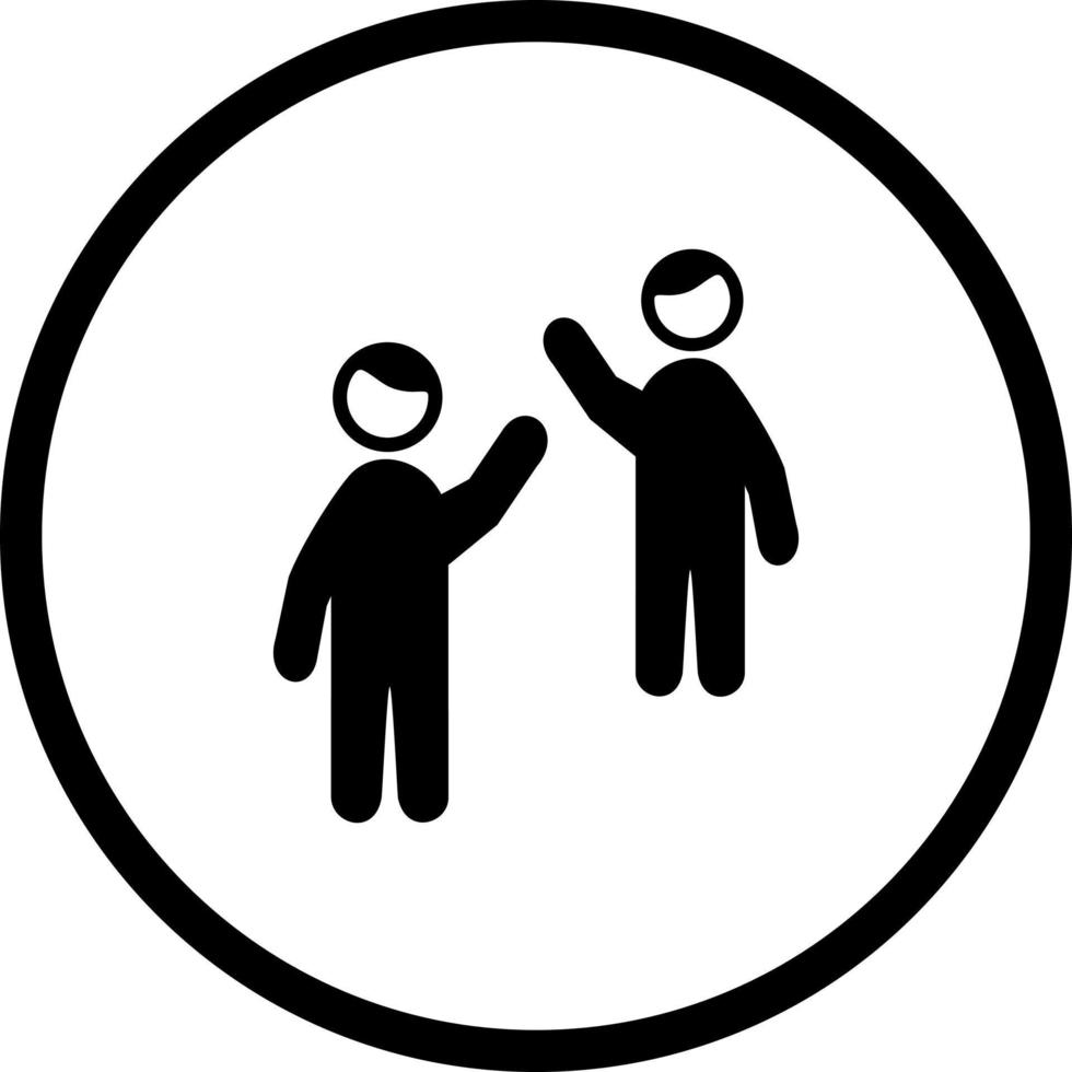 Waving to people Unique Vector Icon