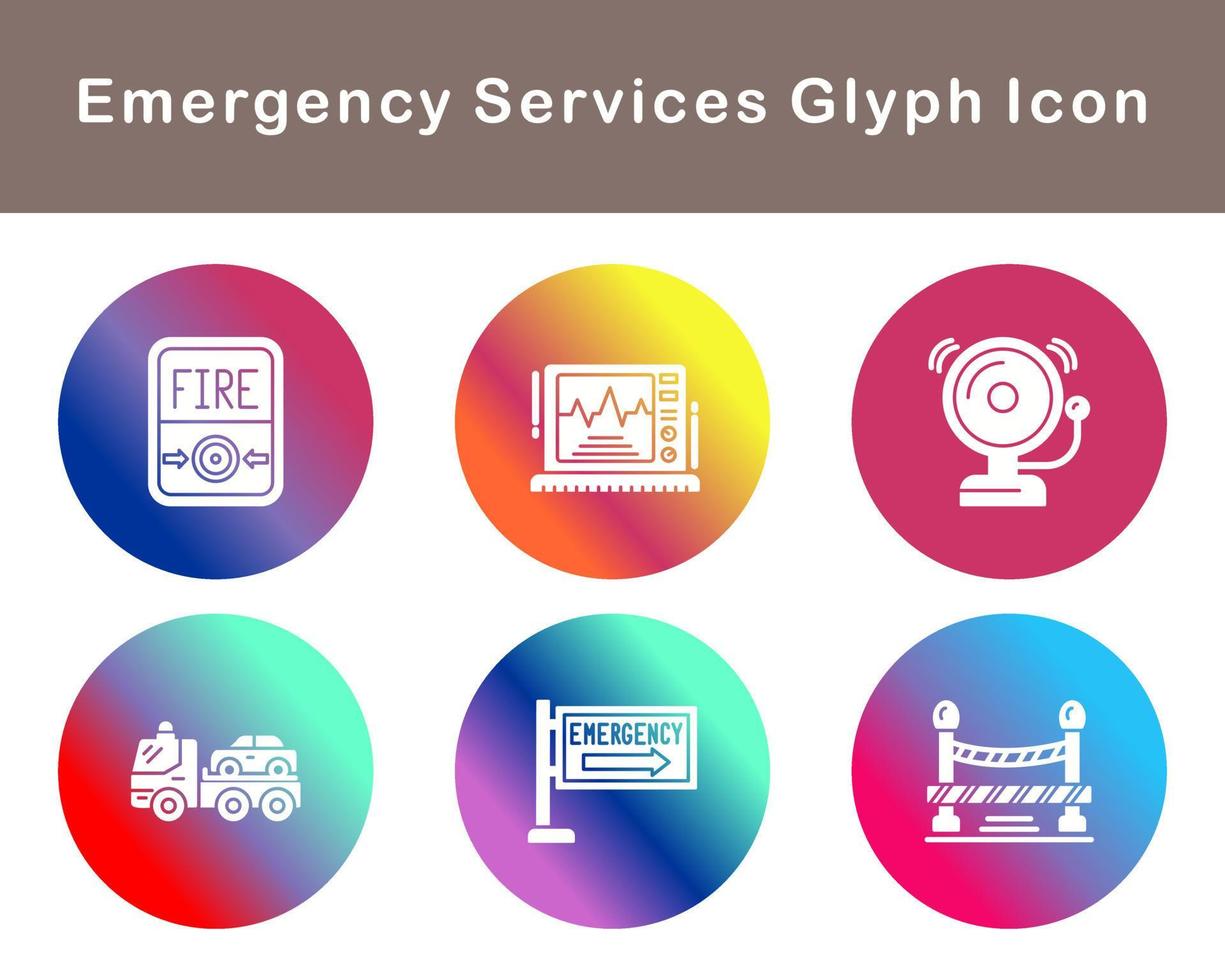 Emergency Services Vector Icon Set