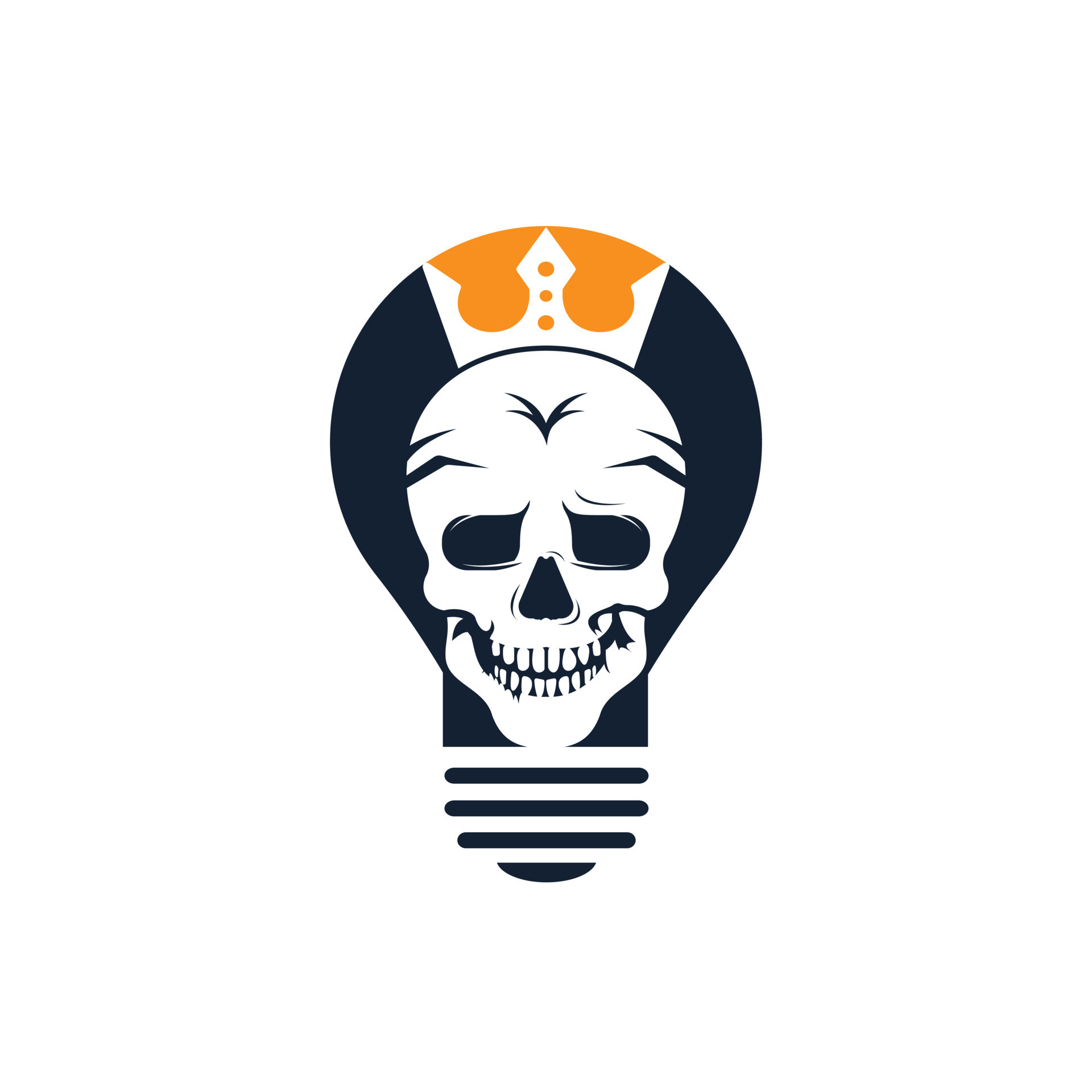 Skull King Vector Logo Design Template Dark King Logo Design Concept skull-king-vector-logo-design-template-dark-king-logo-design-concept