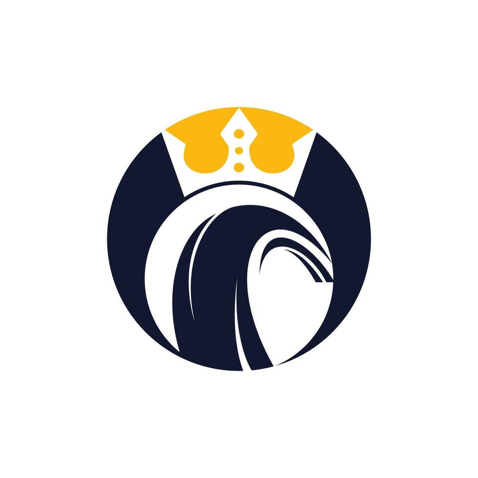 neumático Rey vector logo diseño. corona neumático logotipo
